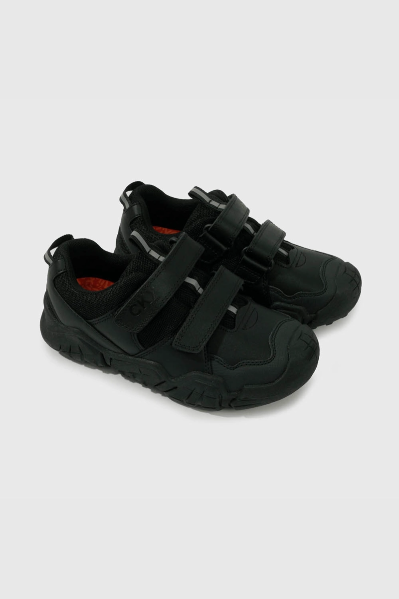 ZAPATO ESCOLAR NEGRO CON VELCRO - 1