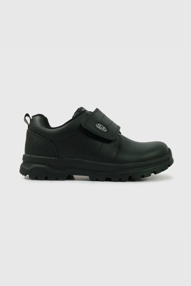 ZAPATO ESCOLAR NEGRO DE CUERO CON VELCRO - 2