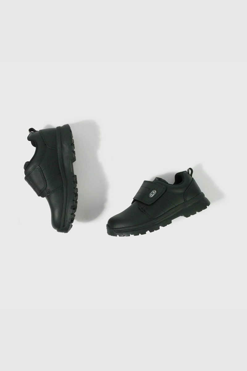 ZAPATO ESCOLAR NEGRO DE CUERO CON VELCRO - 4