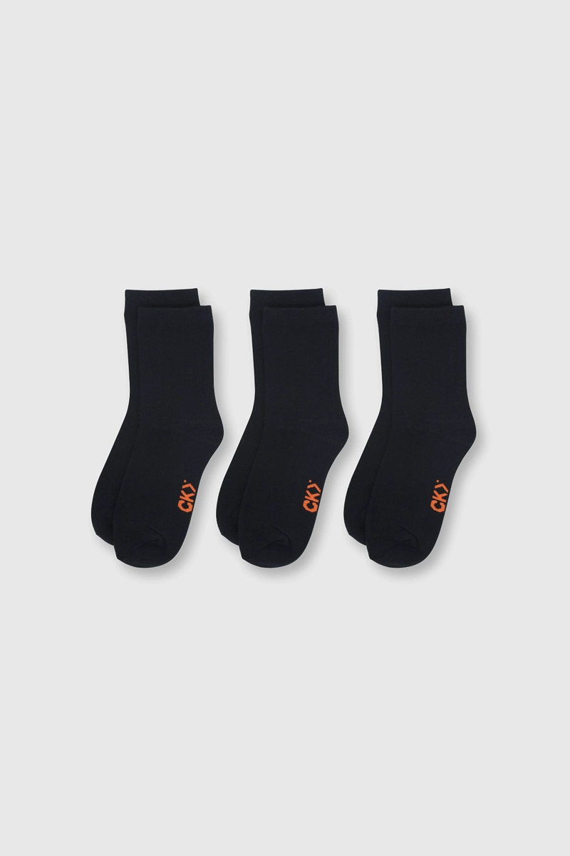 PACK X3 CALCETIN DEPORTIVO ESCOLAR AZUL UNISEX 38 AL 40 - 1
