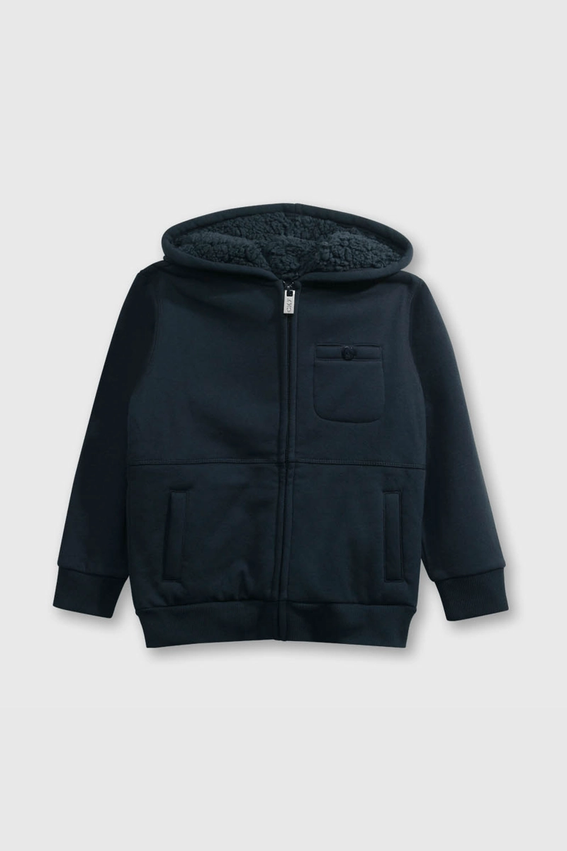 POLERON ESCOLAR AZUL UNISEX PARA EL COLEGIO ABRIGADO - 1