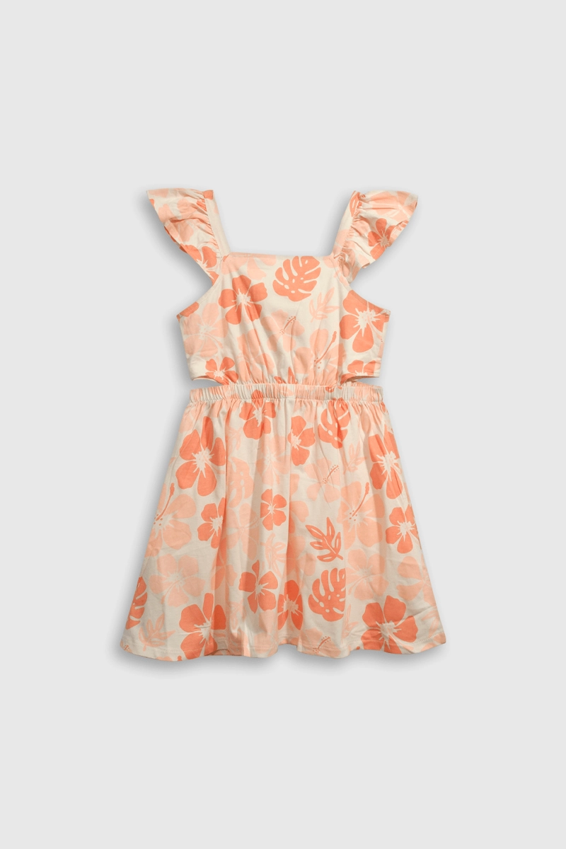 VESTIDO ALGODÓN NIÑA COLLOKY NARANJO 55631 - 1