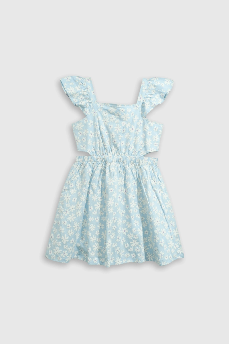 VESTIDO ALGODÓN NIÑA COLLOKY CELESTE 55303 - 1