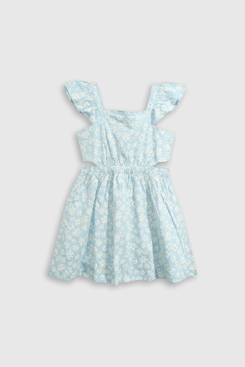 VESTIDO ALGODÓN NIÑA COLLOKY CELESTE 55303 - 1