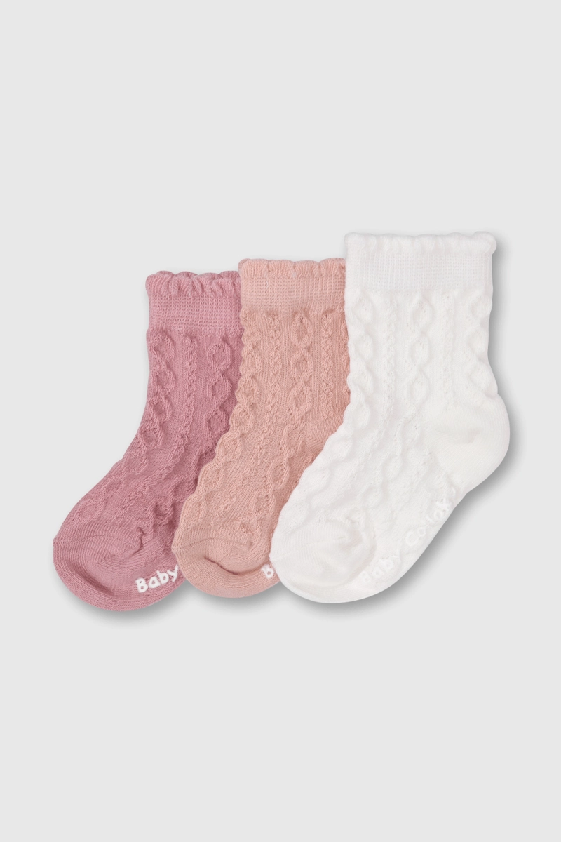 CALCETÍN ALGODÓN NIÑA COLLOKY ROSADO DEPORTIVO 55594 - 1