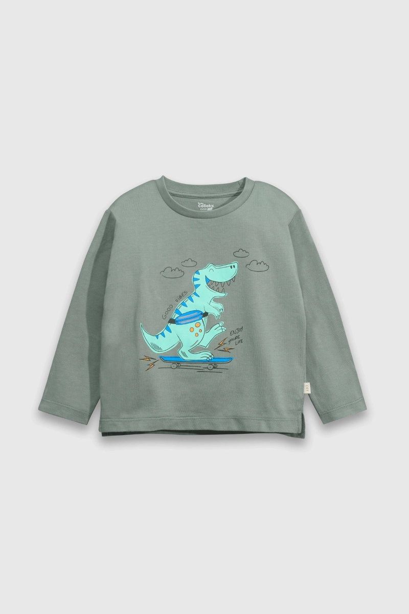 POLERA ALGODÓN NIÑO COLLOKY VERDE EVERY DAY 55291 - 1