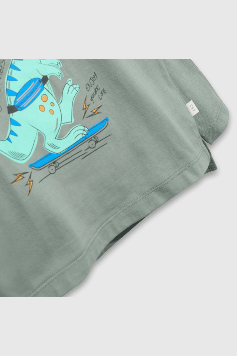 POLERA ALGODÓN NIÑO COLLOKY VERDE EVERY DAY 55291 - 3