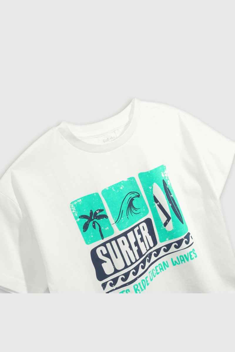 POLERA ALGODÓN NIÑO COLLOKY BLANCO EVERY DAY 55282 - 3