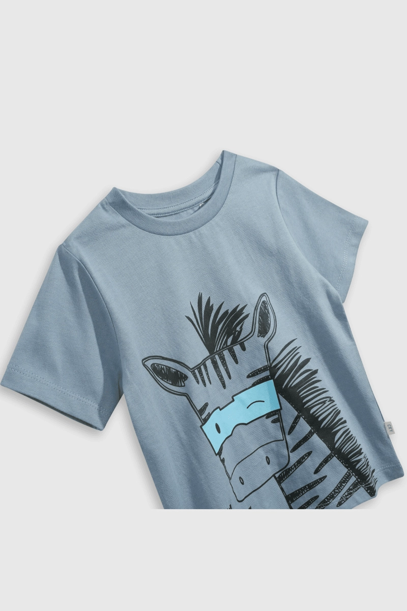 POLERA ALGODÓN NIÑO COLLOKY CELESTE EVERY DAY 55286 - 3