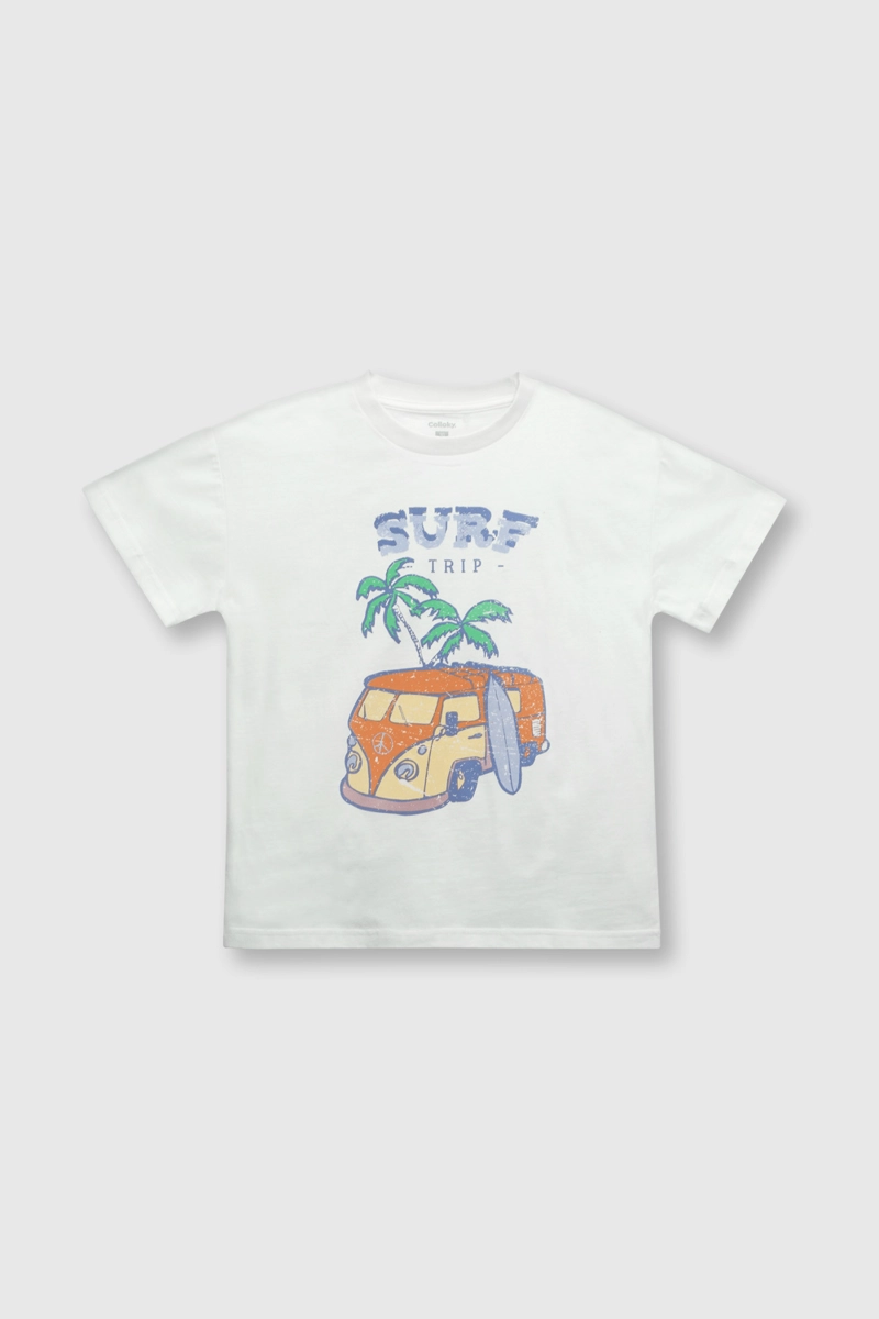 POLERA ALGODÓN NIÑO COLLOKY BLANCO COLECCIÓN 55608 - 1
