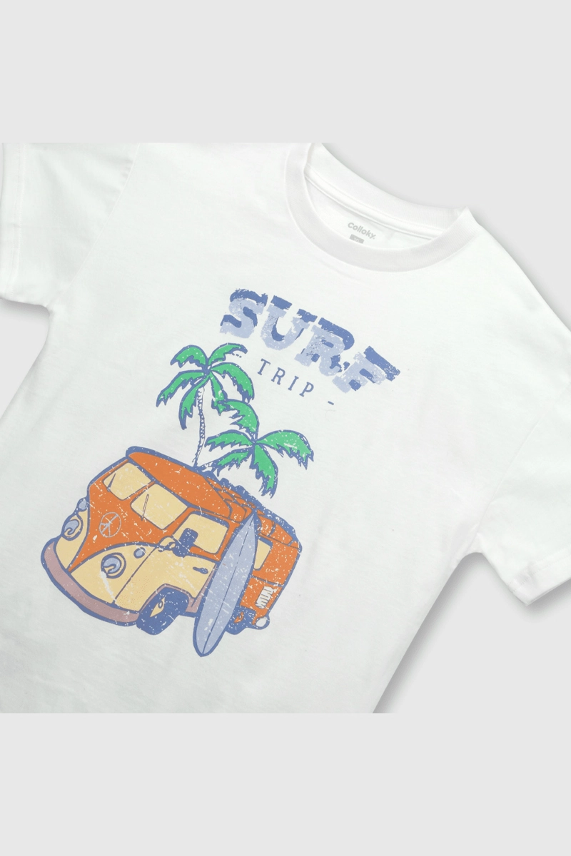 POLERA ALGODÓN NIÑO COLLOKY BLANCO COLECCIÓN 55608 - 3