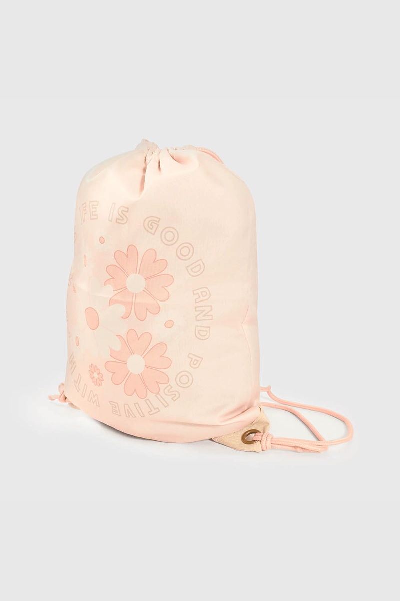 BOLSO ESCOLAR BEIGE PARA NIÑA - 1