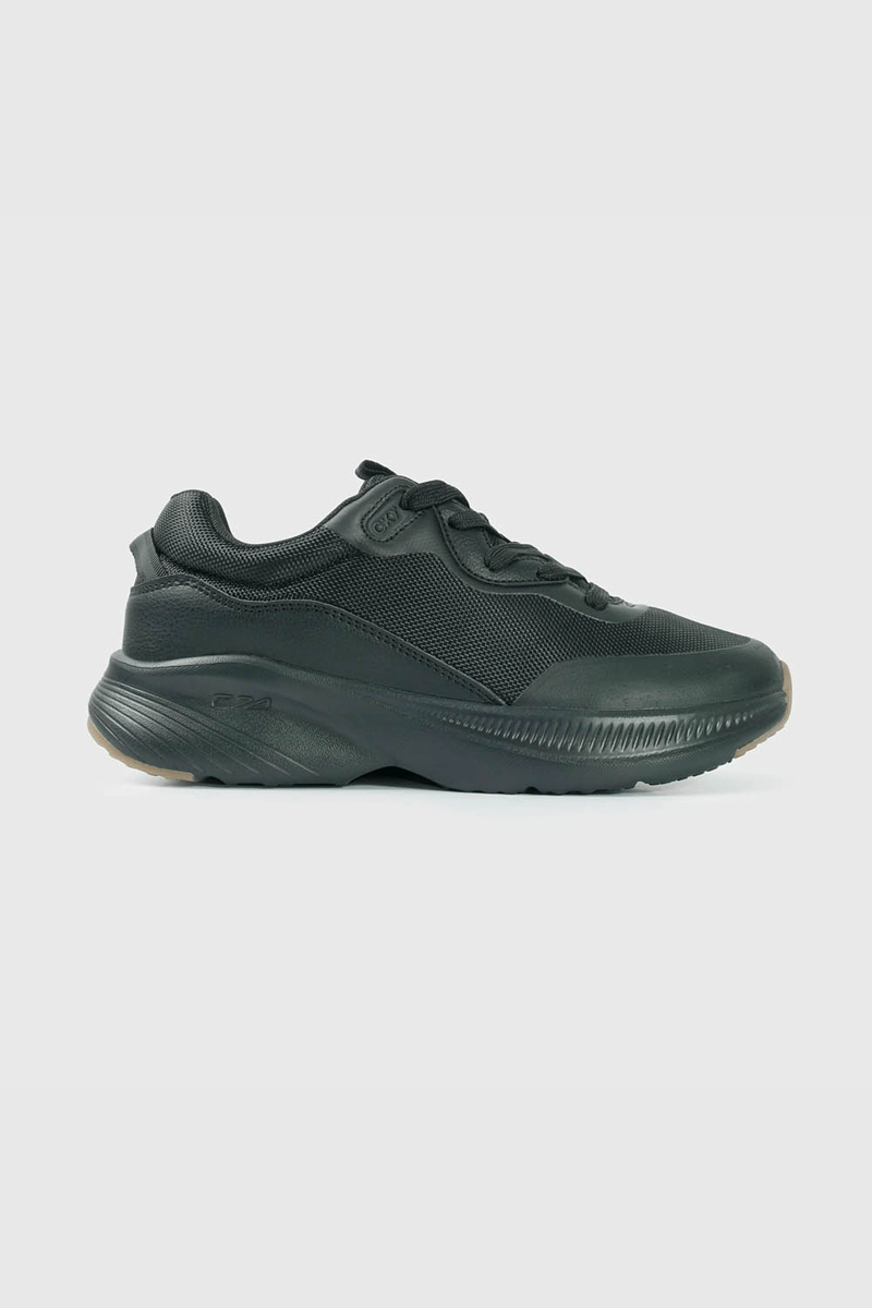 ZAPATILLA ESCOLAR NEGRA CON CORDON DE NIÑO - 2