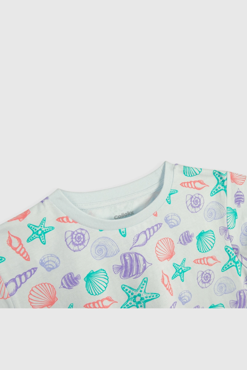 PIJAMA ALGODÓN NIÑA COLLOKY CELESTE 56103 - 4
