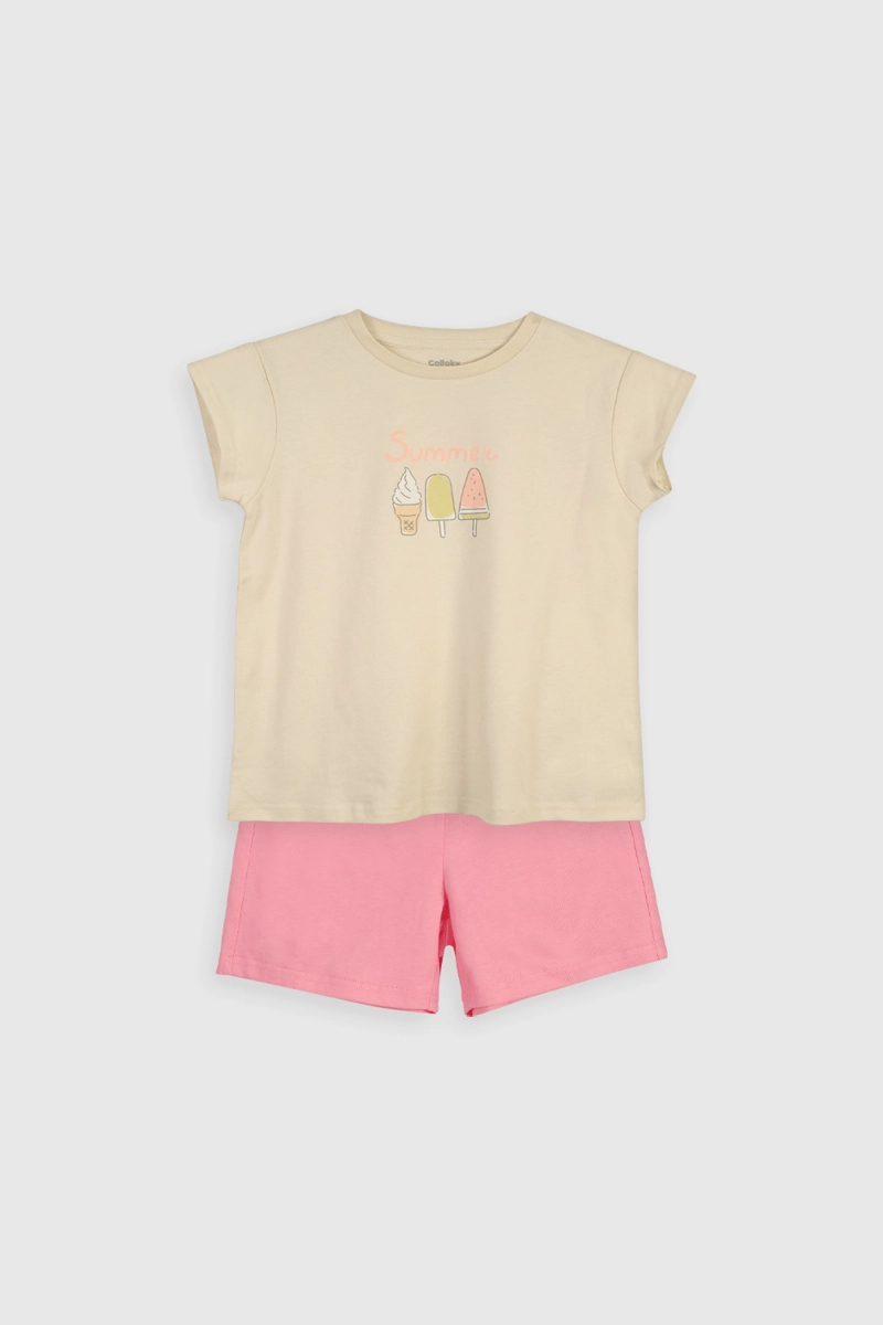PIJAMA ALGODÓN NIÑA COLLOKY BEIGE 56106 - 1