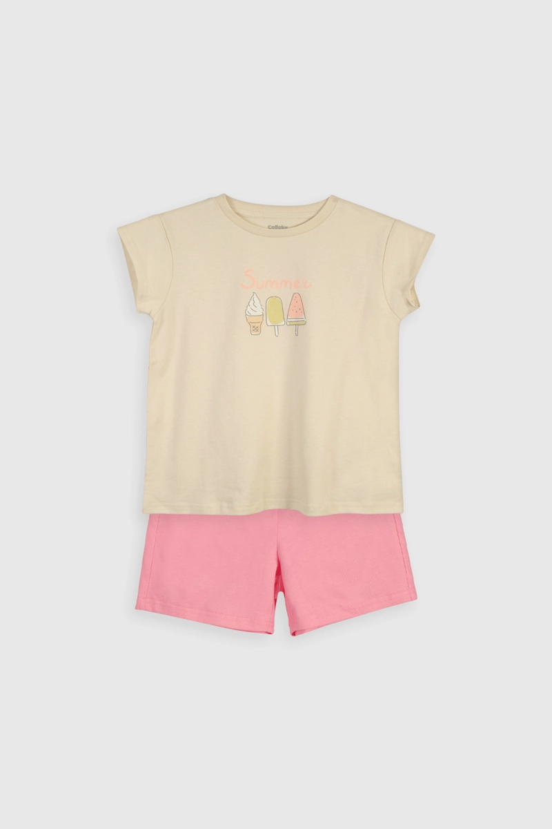 PIJAMA ALGODÓN NIÑA COLLOKY BEIGE 56106 - 1
