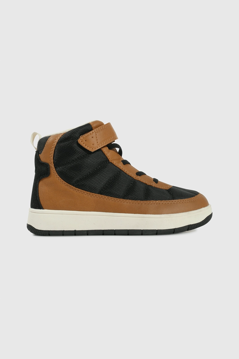 BOTIN COLECCION CAFE DE NIÑO CON VELCRO Y CORDON ELASTICO TALLA 28 AL 38 - 2