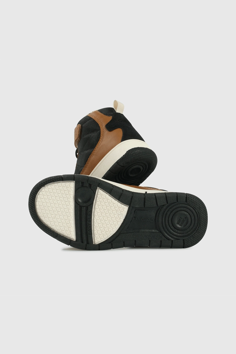 BOTIN COLECCION CAFE DE NIÑO CON VELCRO Y CORDON ELASTICO TALLA 28 AL 38 - 3