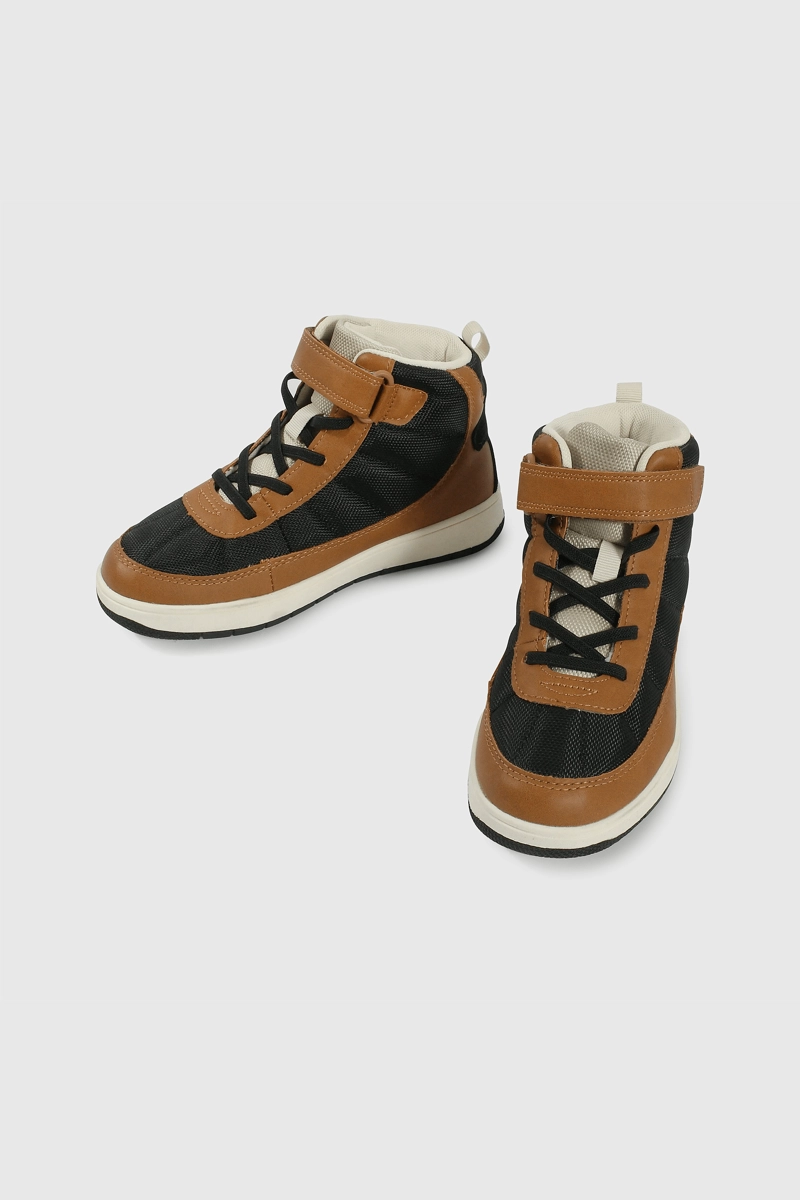 BOTIN COLECCION CAFE DE NIÑO CON VELCRO Y CORDON ELASTICO TALLA 28 AL 38 - 4