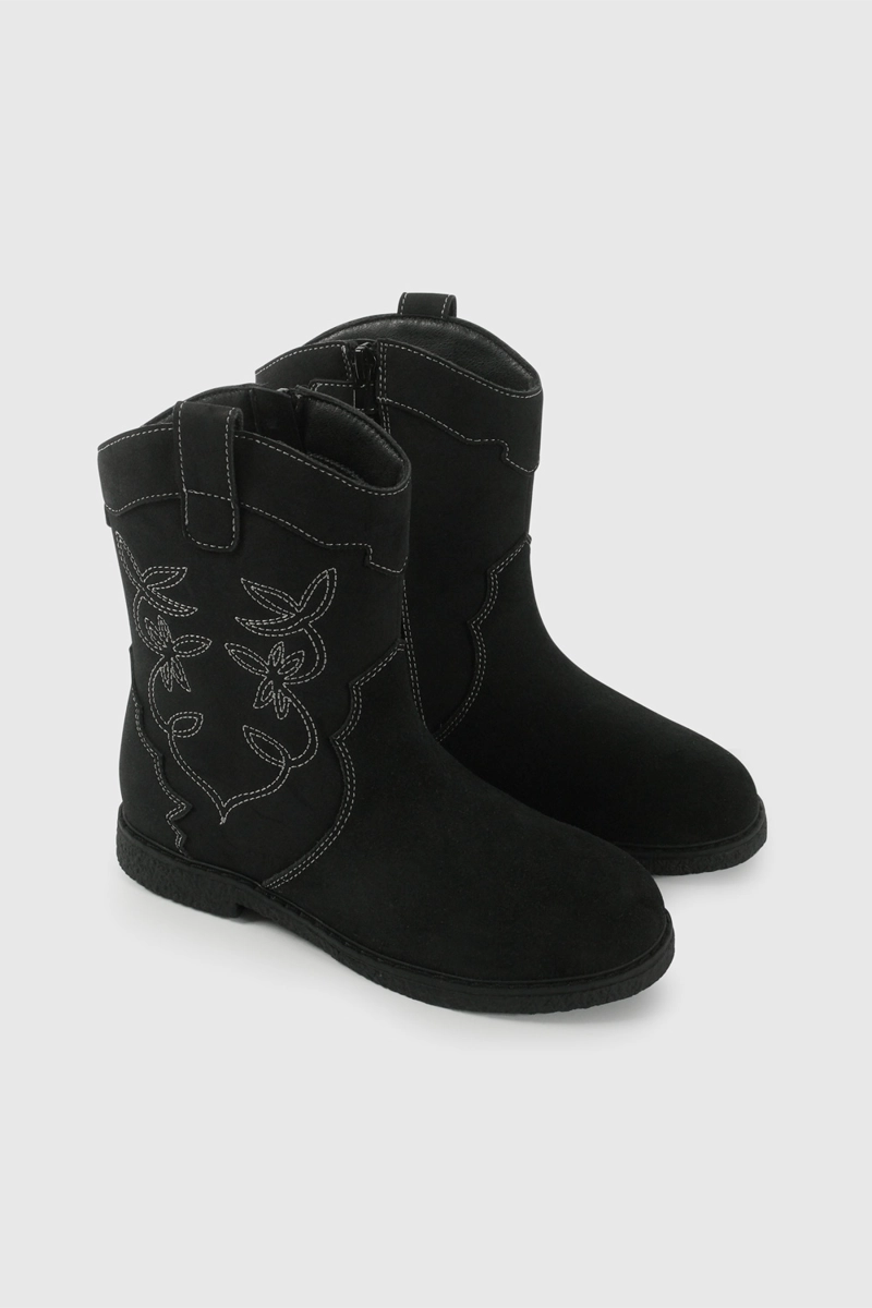 BOTA VAQUERA NEGRA DE NIÑA TALLA 28 A 38 - 1