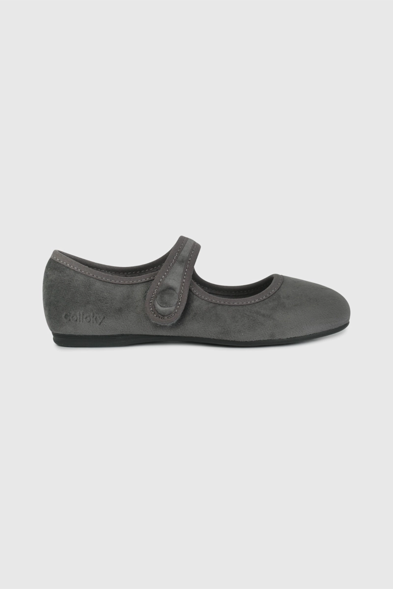 BALLERINA GRIS VELVET DE NIÑA TALLA 28 A 38 - 2