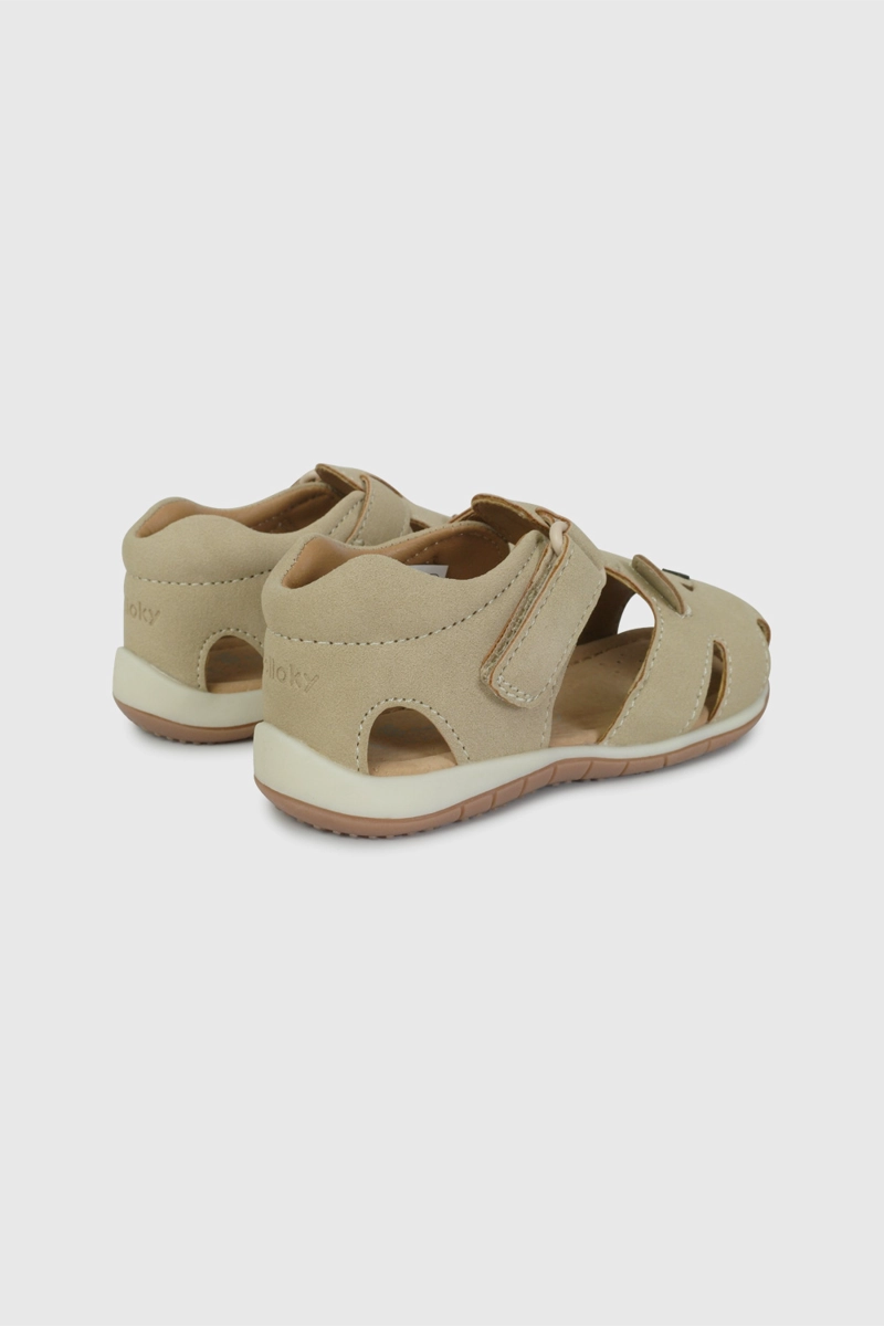 SANDALIA CANGREJERA CON DISEÑO DE OSO BEIGE TALLA 18 A 21 - 5