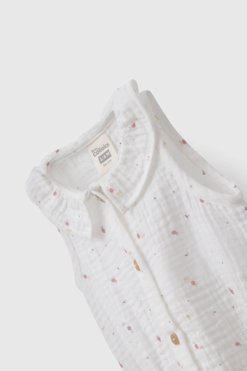 BODY BLANCO FRUTAS DE BEBE  DE NEW BORN TALLA 0/3 M A 09/12M - 3