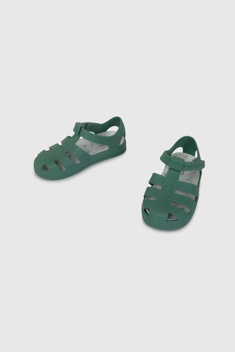 SANDALIA CANGREJERA DE AGUA VERDE DE CAMINANTE TALLA 21 A 27 - 4