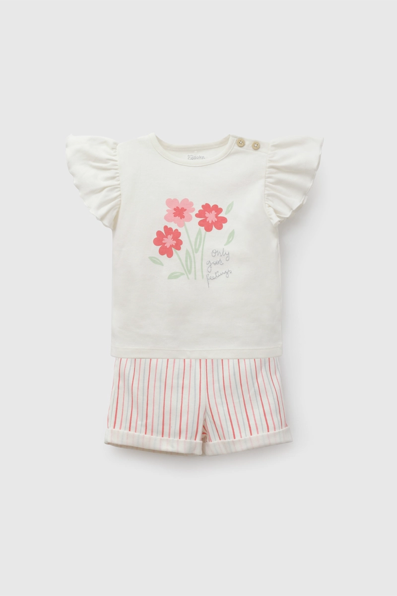 CONJUNTO 3 PIEZAS NIÑA  BEIGE COLLOKY - 1
