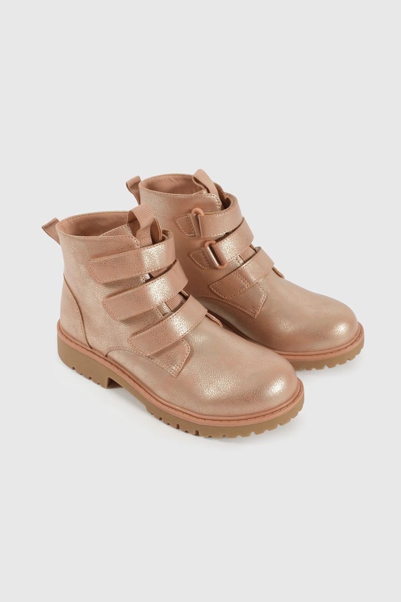 BOOTIE DE NIÑA ROSADO CAÑA MEDIA CAPELLADA - 1