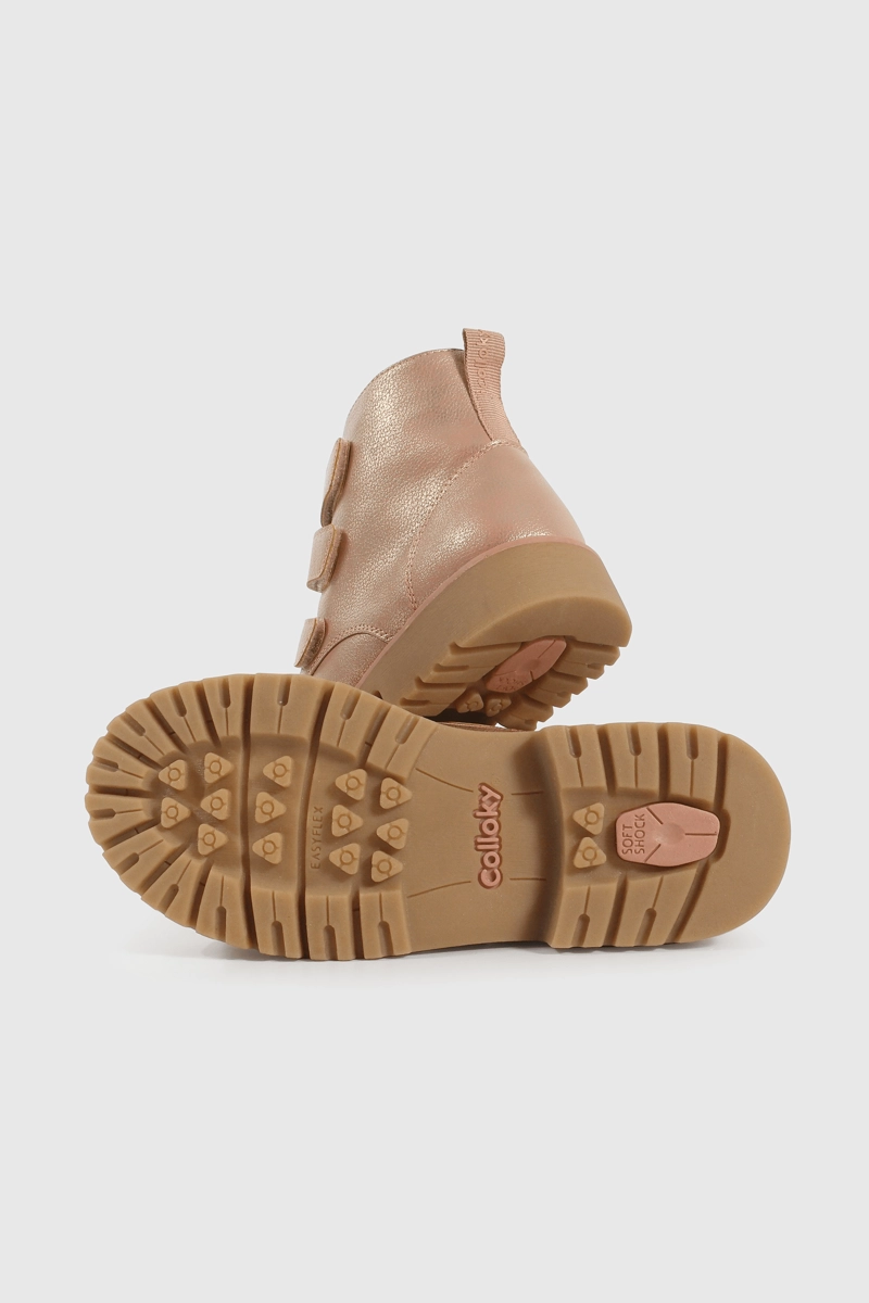 BOOTIE DE NIÑA ROSADO CAÑA MEDIA CAPELLADA - 3