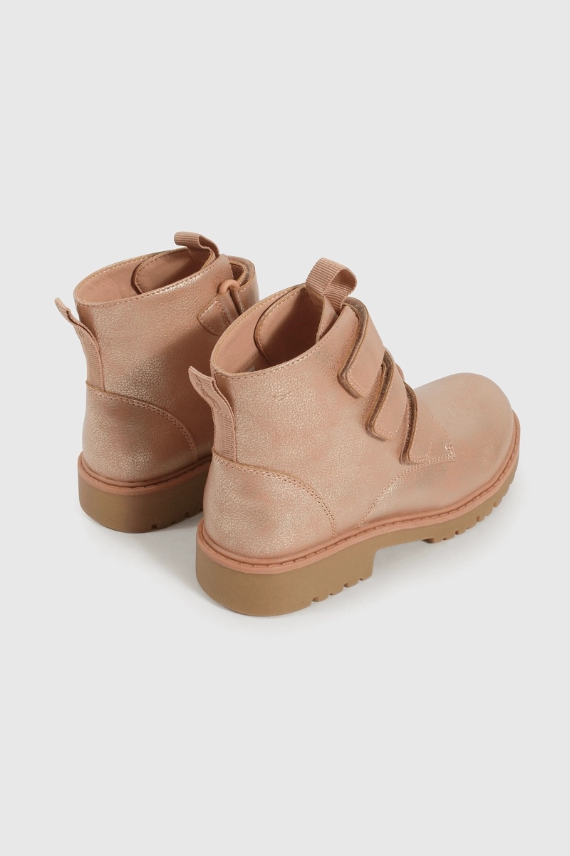 BOOTIE DE NIÑA ROSADO CAÑA MEDIA CAPELLADA - 5