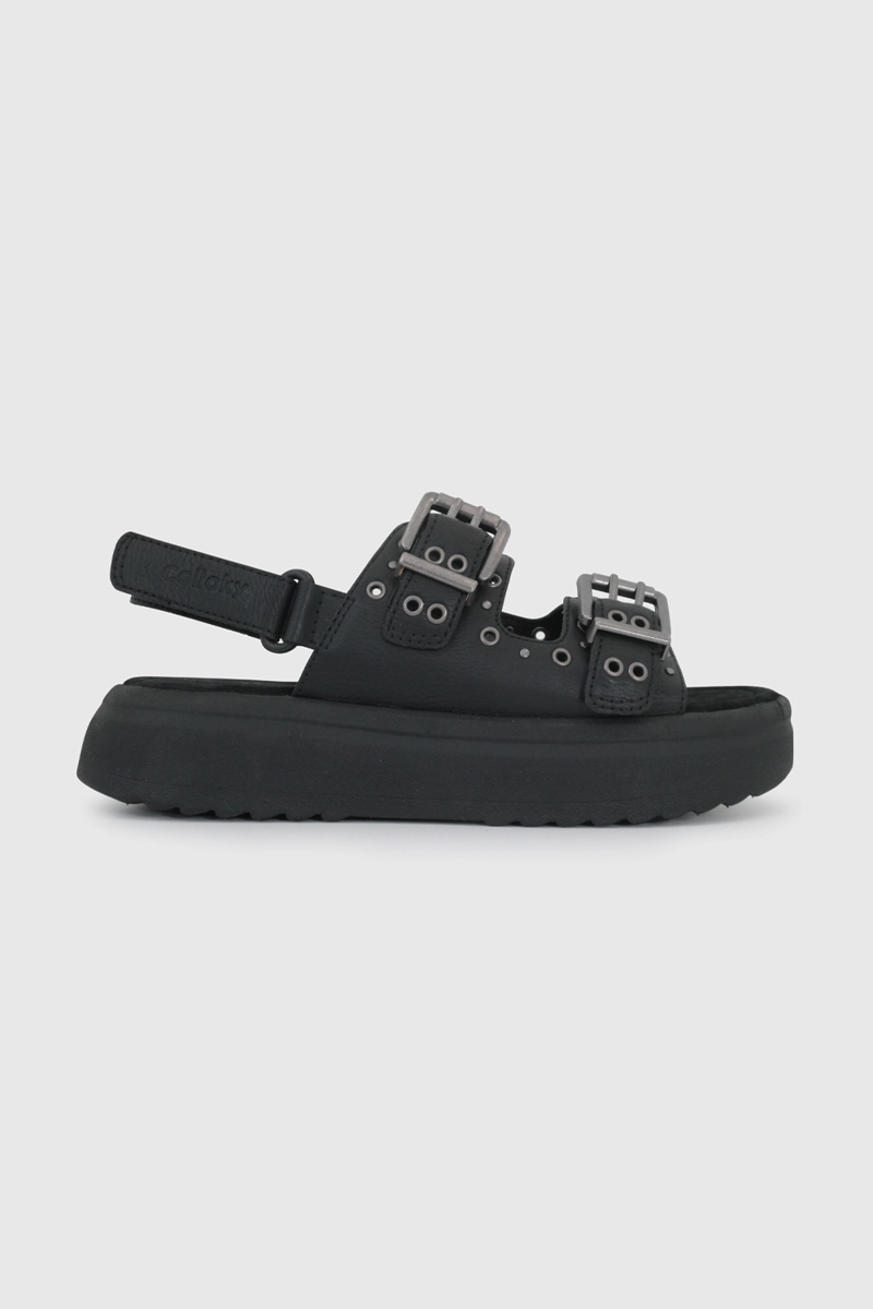 SANDALIA NEGRA CON PLATAFORMA Y TACHAS DE NIÑO TALLA 28 A 38 - 2