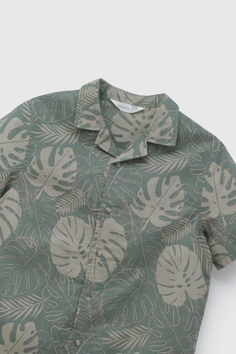 CAMISA VERDE ESTAMPADA DE NIÑO TALLA 3 A 12 AÑOSS - 3