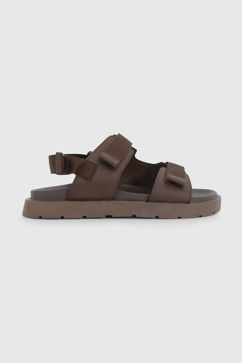 SANDALIA DE VESTIR CAFE  DE NIÑO CON VELCRO TALLA 28 A 38 - 2