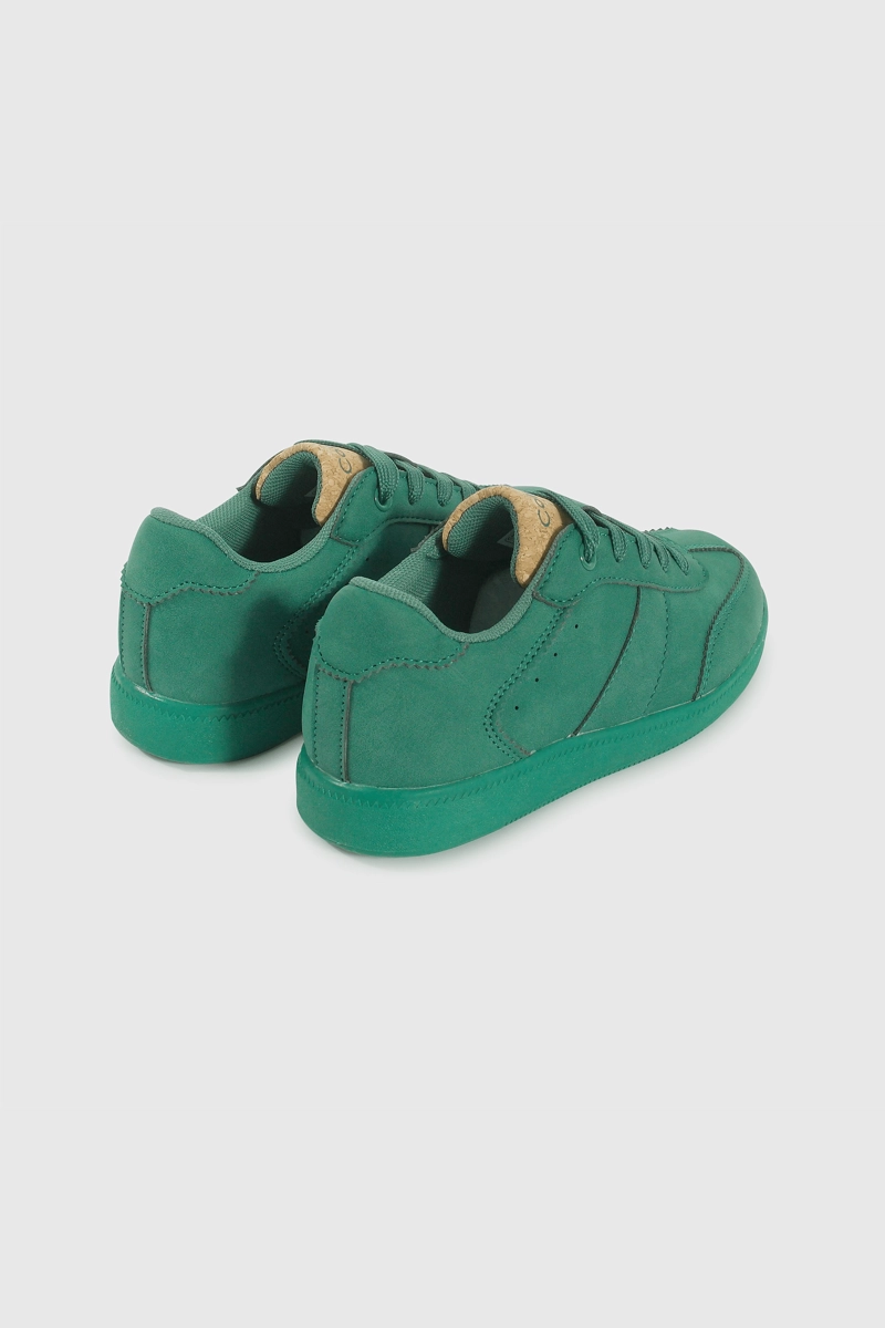 ZAPATILLA LIFESTYLE DE NIÑO VERDE CAÑA BAJA CON CORDON - 5