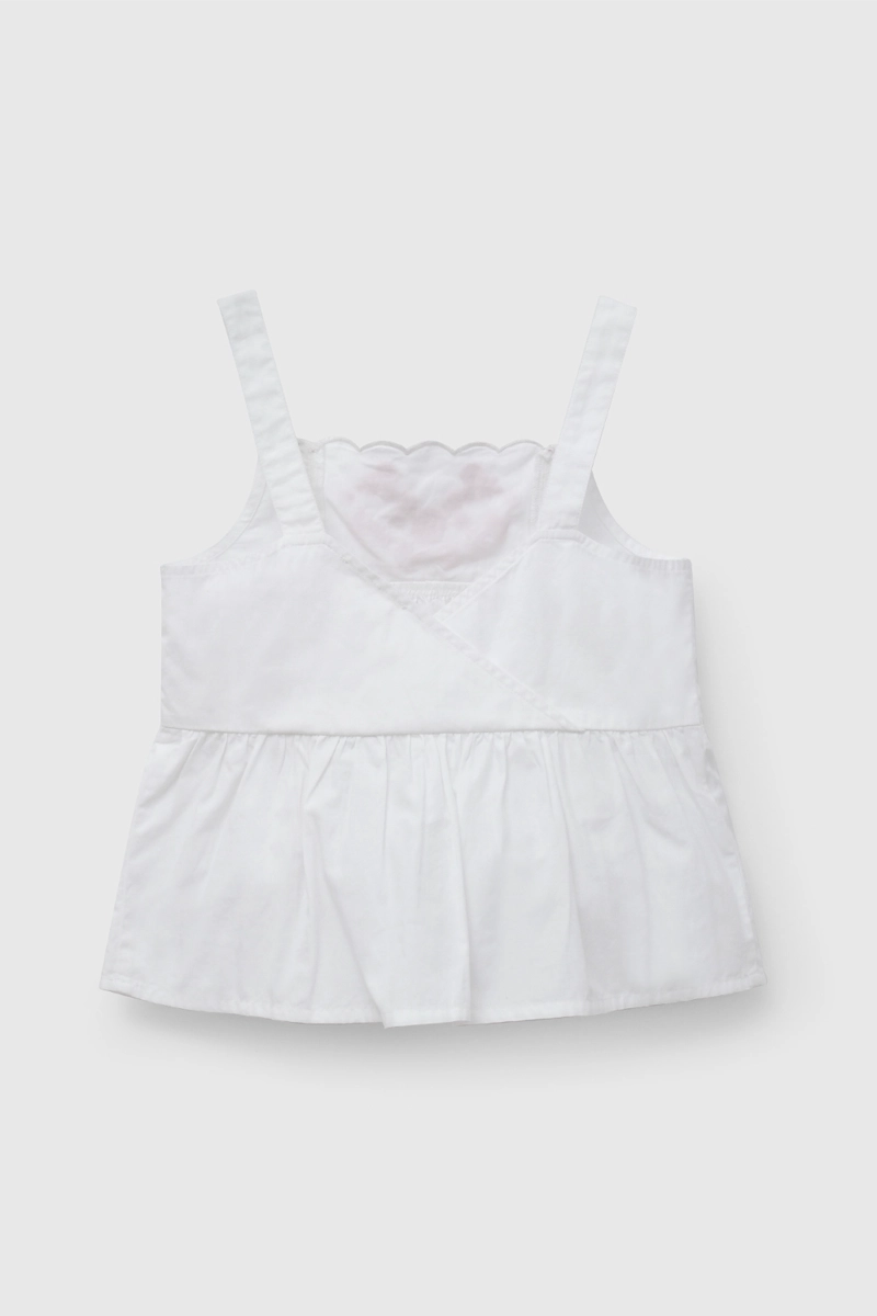 BLUSA FLORES BLANCA BORDADA DE NIÑA TALLA 3 A 12 AÑOSS - 2