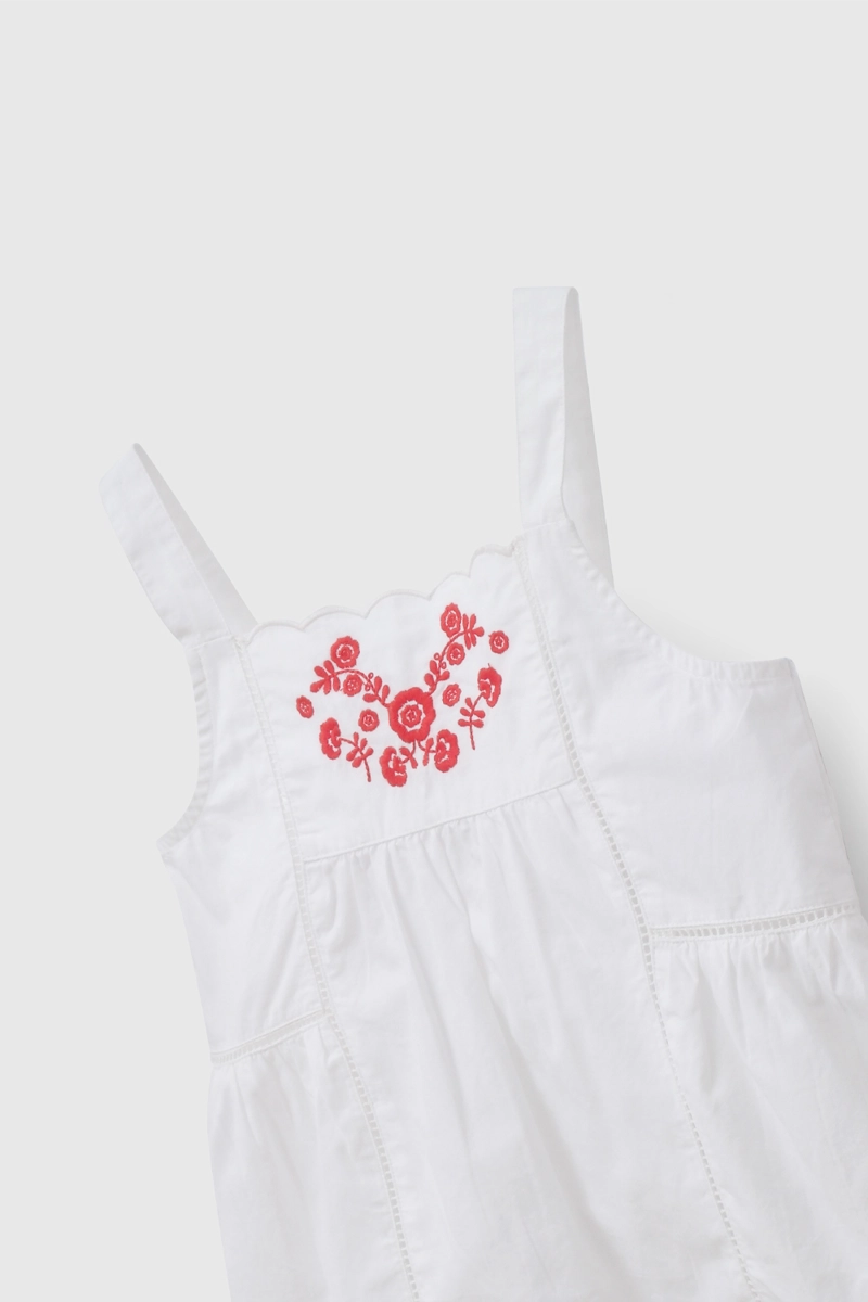 BLUSA FLORES BLANCA BORDADA DE NIÑA TALLA 3 A 12 AÑOSS - 3