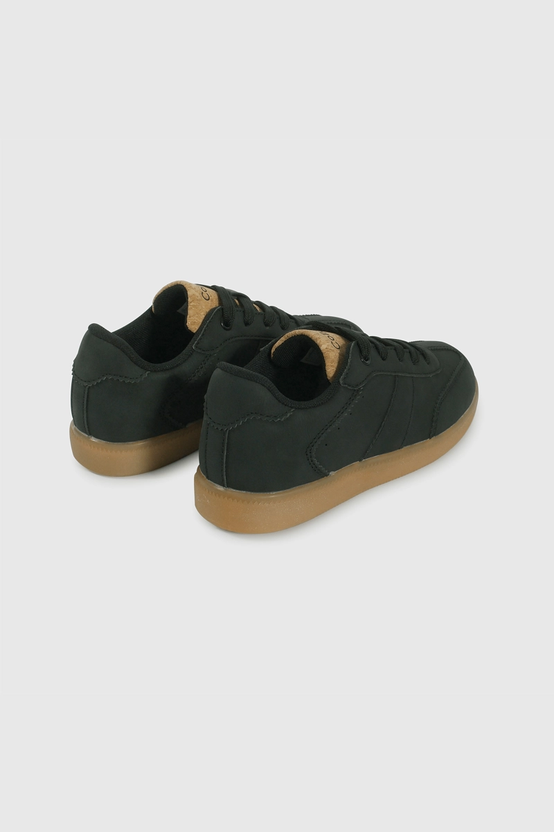 ZAPATILLA LIFESTYLE NEGRA UNISEX CAÑA BAJA CON CORDON - 5