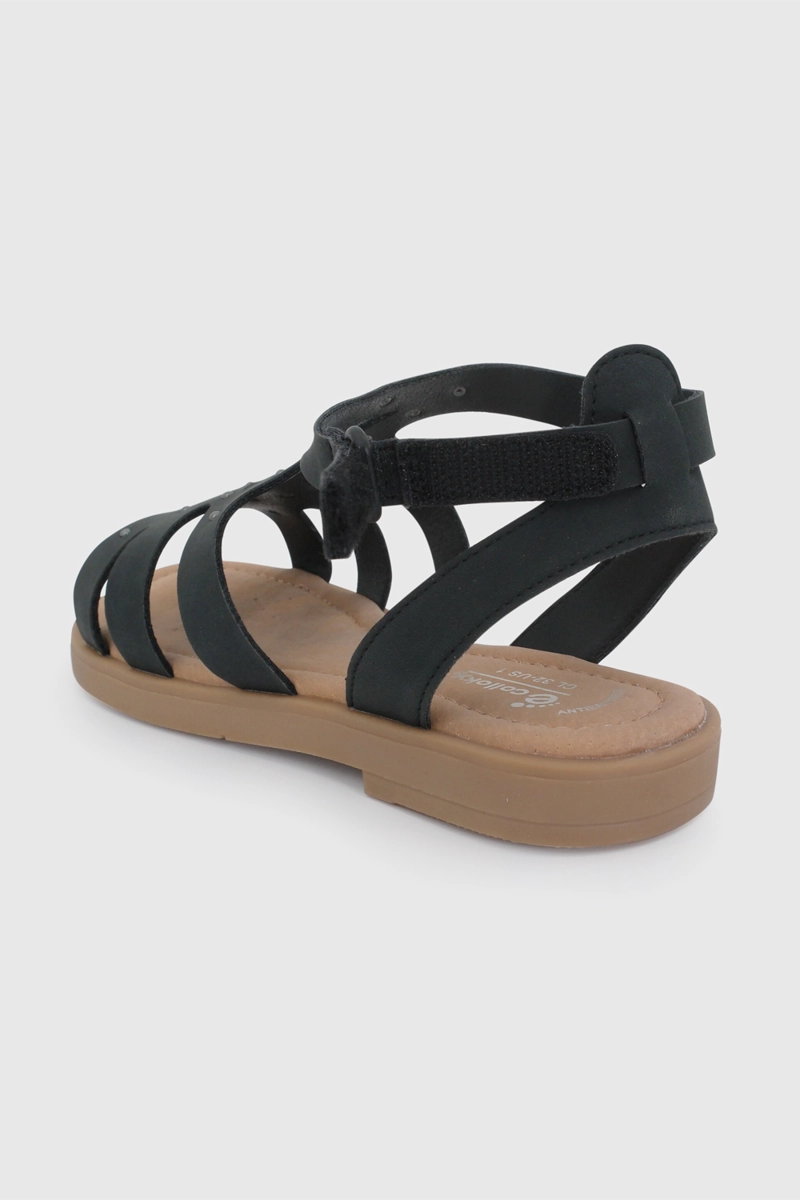SANDALIA DE VESTIR NEGRA DE NIÑO CON VELCRO TALLA 28 A 38 - 6