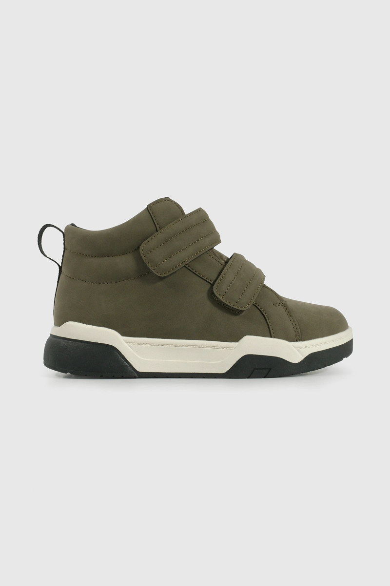 BOTIN DE NIÑO BEIGE CON CORDON CAÑA MEDIA - 2