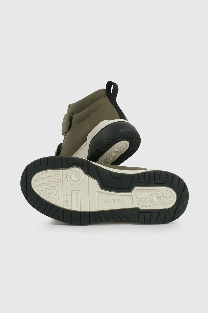 BOTIN DE NIÑO BEIGE CON CORDON CAÑA MEDIA - 3