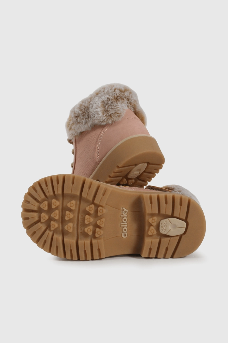 BOTIN CAMINANTE CAÑA MEDIA ROSADO CON CORDON DE NIÑA - 3