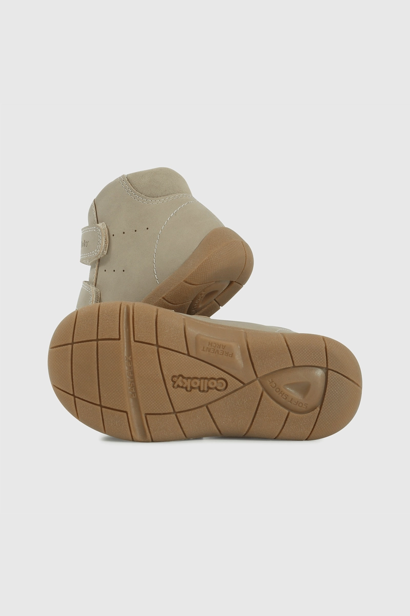 BOTIN CAMINANTE CAÑA MEDIA PARA NIÑO DE 12 A 4 AÑOS CAFE  CON VELCRO - 3