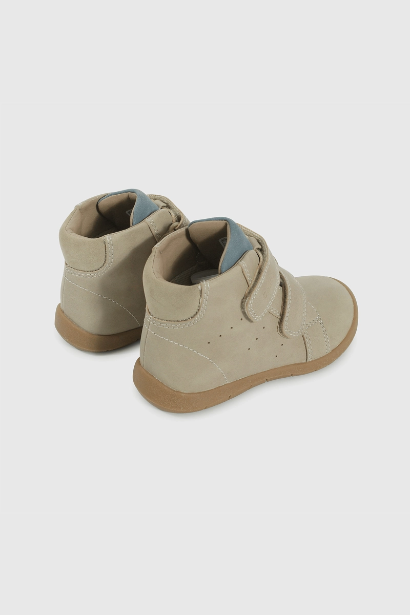 BOTIN CAMINANTE CAÑA MEDIA PARA NIÑO DE 12 A 4 AÑOS CAFE  CON VELCRO - 5