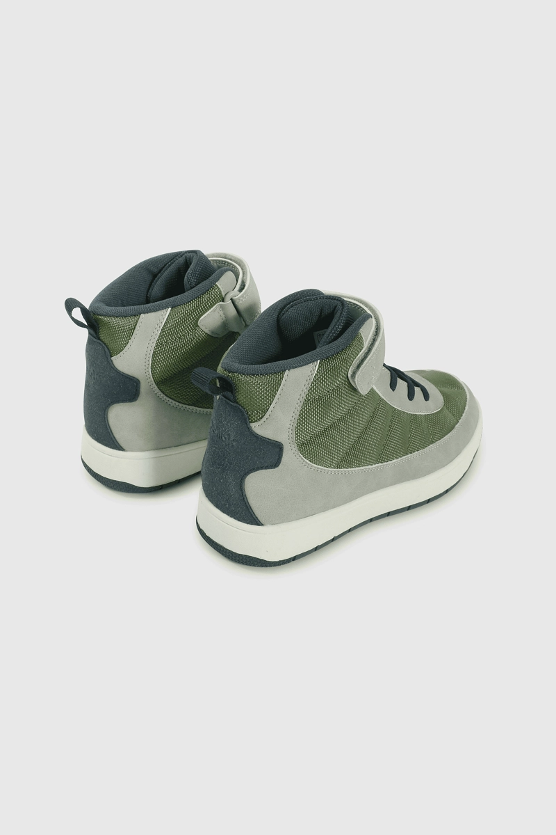 BOTIN DE NIÑO MULTICOLOR CAÑA MEDIA CON VELCRO Y CORDON - 5