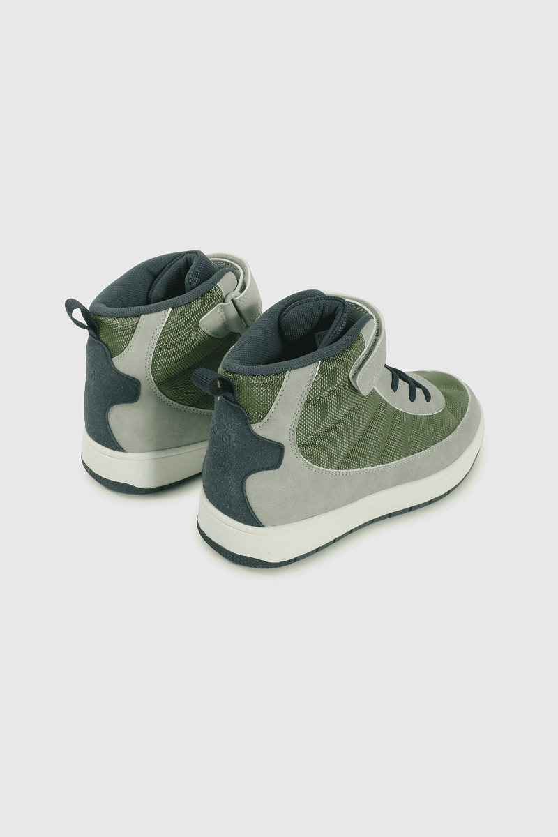 BOTIN DE NIÑO MULTICOLOR CAÑA MEDIA CON VELCRO Y CORDON - 5