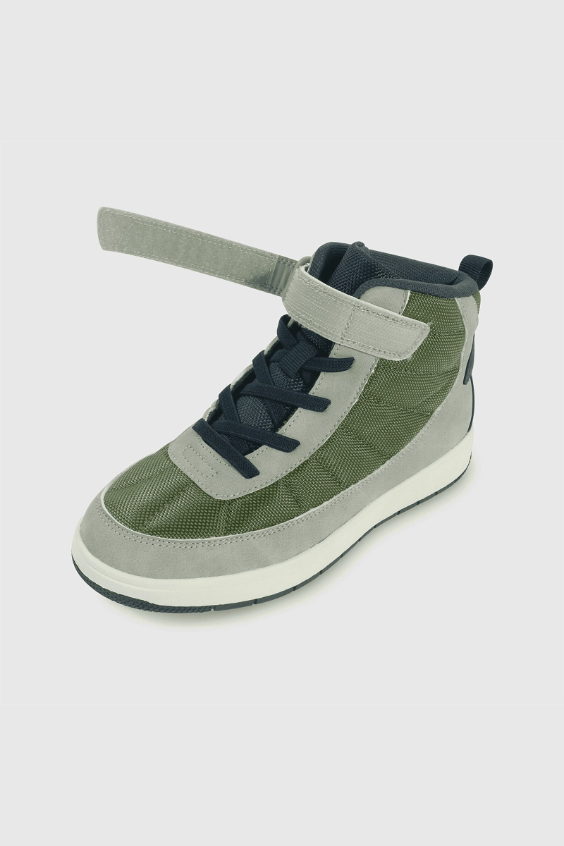BOTIN DE NIÑO MULTICOLOR CAÑA MEDIA CON VELCRO Y CORDON - 6