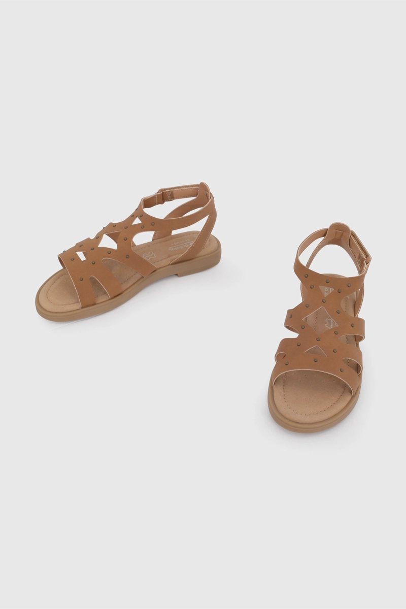 SANDALIA DE VESTIR CAFE  PARA NIÑO TALLA 28 A 38 - 4