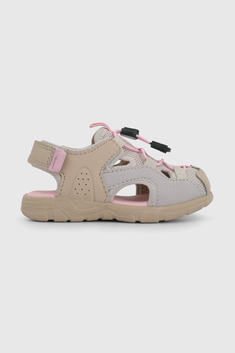 SANDALIA OUTDOOR DE NIÑA PARA CAMINANTE BEIGE CON VELCRO TALLA 21 AL 27 - 2
